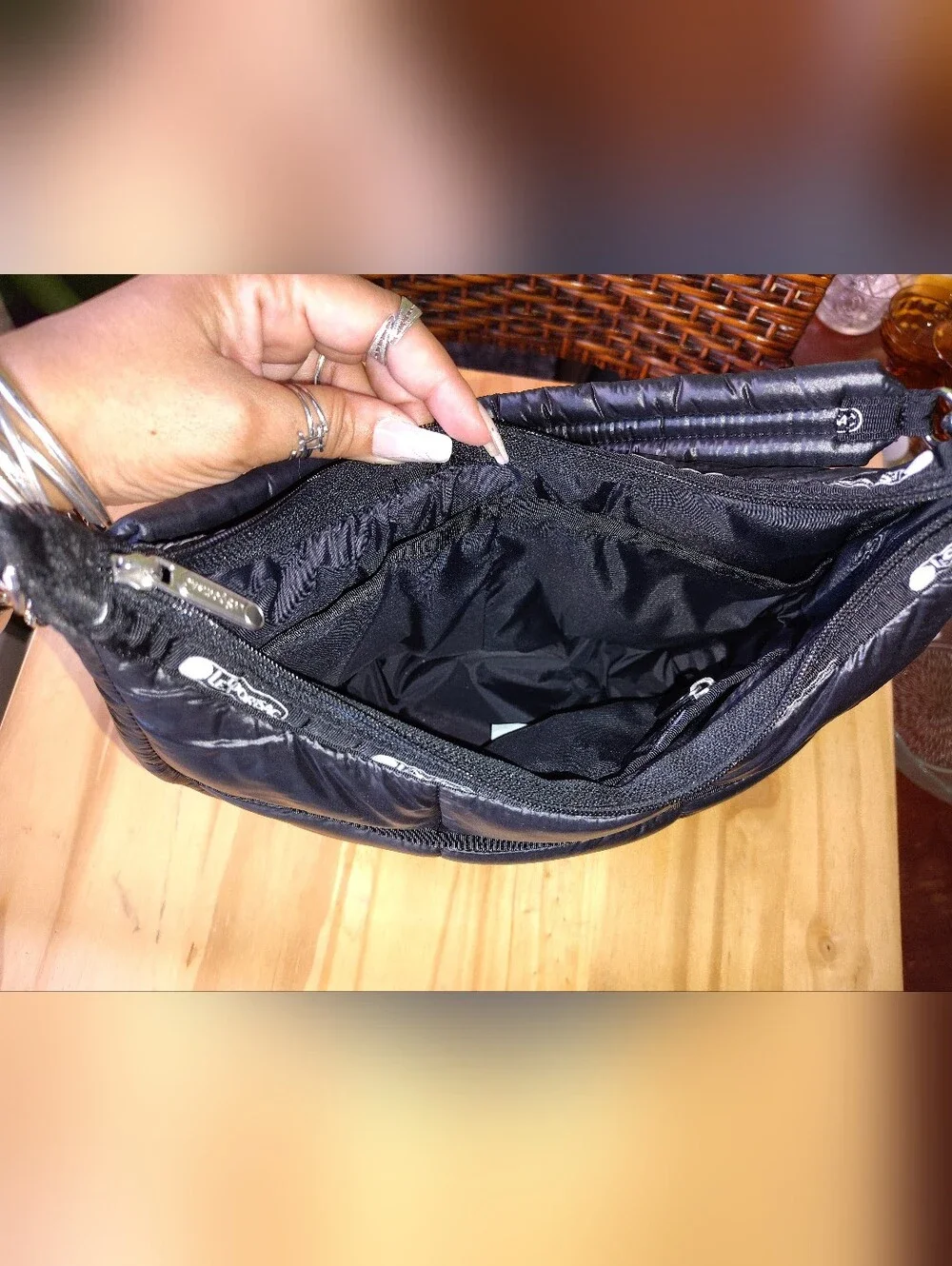 LeSportsac Black Quilted Shoulder Bag